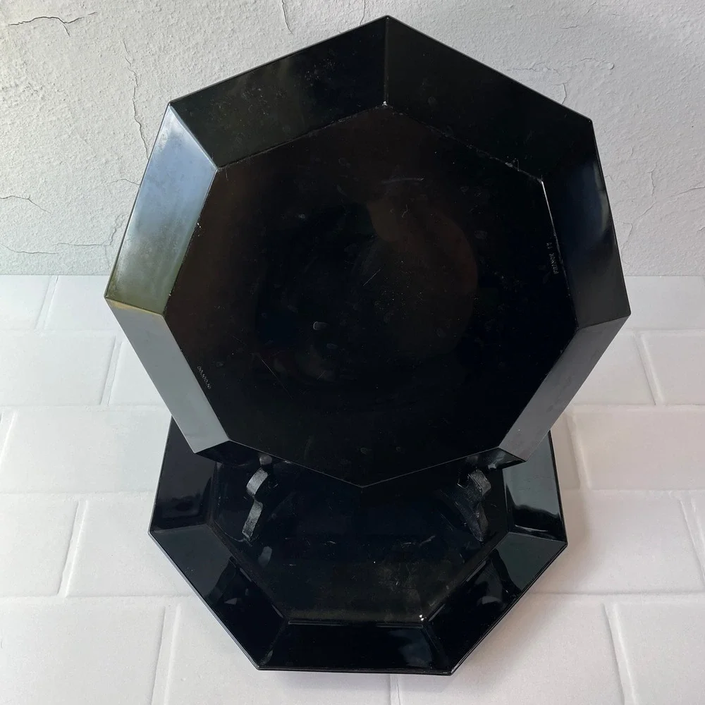 Arcoroc France Octime Black Octagon Glass 12